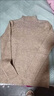 璇醇女式加肥加大羊毛衫200斤可穿胖mm大碼毛衣女秋冬顯瘦上衣女針織 卡其色 5XL (建議175-205斤穿） 曬單實(shí)拍圖