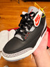 耐克NIKE緩震籃球鞋男喬丹AJ3 JORDAN 3運動鞋 DN3707-010黑水泥44.5 曬單實拍圖