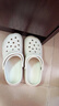 名創(chuàng  )優(yōu)品（MINISO）洞洞鞋女夏季外穿沙灘涼鞋防滑厚底踩屎感腳包頭涼拖鞋骨白36-37 曬單實(shí)拍圖