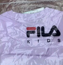 FILA【涼感】斐樂兒童童裝上衣2025年秋季新款女大童純棉短袖T恤 云菇白-WT 165 曬單實拍圖