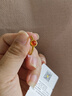 周六福 5G足金瑪瑙戒指女黃金珠邊紅瑪瑙鑲嵌活口戒指指環(huán)緣滿(mǎn)T 11號（可調節）-2.44g 曬單實(shí)拍圖