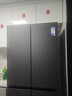 美的（Midea）熊墩墩601雙系統純平全嵌凈味除菌十字四開(kāi)門(mén)一級無(wú)霜家用電冰箱BCD-601WUSPZM(E)海貝黛 曬單實(shí)拍圖