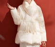 三彩【花影入夢(mèng)】2025冬季新款90白鴨絨羽絨服寬松保暖圍脖C 米白色 M 160/84A 曬單實(shí)拍圖