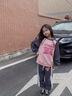 G.duck小黃鴨女童春裝套裝新款洋氣女大童裝衛衣兒童春秋運動(dòng)女孩兩件套 粉色 130 cm 適合身高125厘米左右 曬單實(shí)拍圖
