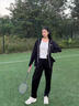 李寧（LI-NING）羽毛球服運動(dòng)長(cháng)袖套裝男女官方正品新款衛衣訓練長(cháng)褲AWEV021 AWEV021 黑色 男女同款 XS (160) 曬單實(shí)拍圖