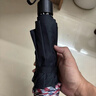 天堂傘三折加固加厚雨傘便攜強效拒水晴雨傘定制商務(wù)傘男女 黑色-常規款（10骨雙人大傘） 曬單實(shí)拍圖