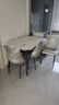 顧家家居（KUKA）簡(jiǎn)約巖板餐桌椅家用飯桌方變圓可伸縮圓桌DS7186T餐桌+折線(xiàn)灰椅*4 曬單實(shí)拍圖