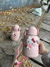 蒙福（mengfu）兒童保溫杯316女大容量可愛(ài)吸管水杯小學(xué)生幼兒園高顏值便攜水杯 凱蒂貓（316）+隨機立體貼 600ml 曬單實(shí)拍圖