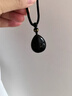 京鑒黑曜石水滴吊墜黑耀石黑色水晶吊墜掛件項鏈男士女士同款飾品 黑曜石水滴吊墜 曬單實(shí)拍圖