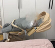 semmook遛娃神器嬰兒推車(chē)0-6歲用折疊可坐可躺帶減震雙向高景觀溜娃車(chē) 香檳金皮蓬【雙餐盤(pán)】 曬單實(shí)拍圖