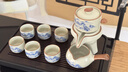 微光里茶具泡茶器全套汝窯功夫茶具套裝陶瓷茶杯泡茶茶具送禮自動(dòng)泡茶器 汝窯藍山自動(dòng)茶具 8頭 曬單實(shí)拍圖