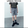 URUR2025秋季新款女裝復古貓須水洗腰帶牛仔短褲UYY850082 淺藍 27 曬單實(shí)拍圖
