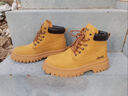 Jeep2026新款馬丁靴男鞋情侶雪地靴秋冬防滑大黃靴防水高幫工裝靴子男 金黃色【加絨款】 P03232581K 42 曬單實(shí)拍圖