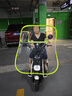 XMSJ電動(dòng)車(chē)透明擋風(fēng)板加大加厚防風(fēng)高清加寬加高踏板摩托車(chē)通用擋雨板 高清透明【全包纖維桿】綠色 曬單實(shí)拍圖