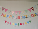 青葦 兒童生日裝飾生日拉旗3條裝生日場(chǎng)景布置家庭派對拍照道具 曬單實(shí)拍圖