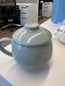 雅瓷汝窯茶杯辦公室陶瓷杯子帶蓋喝茶泡茶杯小青杯禮盒裝 汝窯小青杯 340ml 1只 曬單實(shí)拍圖