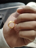中鑫珠寶黃金耳環(huán)女足金999.9耳圈斜紋送媽媽金首飾婆婆中老年 【現貨】3.56g 曬單實(shí)拍圖