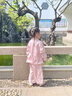 迪士尼（Disney）童裝女童秋裝套裝兒童服裝春秋季新中式小女孩中國風(fēng)盤(pán)扣兩件套 粉色 90 cm 曬單實(shí)拍圖