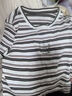 愛(ài)居兔夏季新款休閑時(shí)尚條紋設計感短袖T恤ENTBJ2P039A 米白條紋41 L 165/88A 曬單實(shí)拍圖