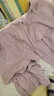 純棉哺乳秋衣上衣全棉保暖內衣孕婦睡衣秋冬產(chǎn)后產(chǎn)婦月子服打底衫 香芋紫-套裝 L（100-120斤左右） 曬單實(shí)拍圖