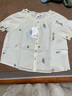 茵曼（INMAN）【商場(chǎng)同款】法式小花刺繡襯衫2025夏季女裝新款荷葉短袖襯衣  淡香杏 -18525736C M 曬單實(shí)拍圖