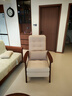 源氏木語(yǔ)實(shí)木沙發(fā)椅橡木簡(jiǎn)約單人椅客廳小戶(hù)型多功能布藝休閑椅 【3】胡桃色0.77m沙發(fā)椅 貓抓布奶茶色 曬單實(shí)拍圖