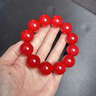 吉耀JIYAO天然血膽金蓮瑪瑙手鏈本命年轉運珠情侶男女佛珠玉髓玉石單圈手串 14mm稀有奇石鴿血紅品質(zhì)之選 曬單實(shí)拍圖