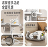 ANGI BABY嬰兒學(xué)步車(chē)防側翻寶寶學(xué)走路手推車(chē)多功能學(xué)步助步兒童學(xué)步車(chē) 奶油白【音樂(lè )+餐盤(pán)+推把+腳墊】 曬單實(shí)拍圖