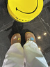 百麗（Belle）張凌赫同款SMILEY聯(lián)名流浪吐司勃肯女25秋商場(chǎng)款拖鞋D8R2DCH5預售 棕色 37 曬單實(shí)拍圖