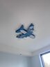 鹿屋 兒童房燈創(chuàng  )意卡通飛機風(fēng)扇燈簡(jiǎn)約現代男女孩臥室電扇一體燈 藍色戰斗機【65CM】無(wú)極+精靈 曬單實(shí)拍圖