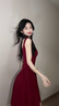 LIZONGXI紅色吊帶連衣裙子女夏季2025新款法式小個(gè)子高級感禮服裙收腰短裙 紅色 S 【101-110斤】 曬單實(shí)拍圖