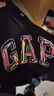GAP男女裝2025秋季新款logo涂鴉印花純棉寬松長(cháng)袖T恤上衣787426 黑色 M (170/92A) 亞洲尺碼 曬單實(shí)拍圖