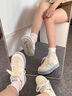 ACLNX秋季板鞋女2025年新款小白鞋厚底增高面包鞋百搭輕便休閑運動(dòng)鞋 淺藍色 37 (235mm) 曬單實(shí)拍圖