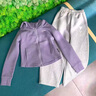 優(yōu)優(yōu)1點（Yoyo one）女童衛(wèi)衣套裝運動服休閑兩件套2025秋款兒童外套褲子 兩件套【10153紫色+15259灰色】 140 140cm 曬單實拍圖