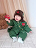 迪士尼（Disney）軍大衣兒童套裝加絨軍綠色嬰兒棉衣加厚寶寶棉服東北小孩冬季衣服 軍大衣_分體款送帽子包包 73 cm 建議15-18斤 曬單實拍圖