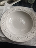 隨機陶瓷餐具盲盒米飯碗面碗湯碗系列碗餐具陶瓷碗瓷器加厚隔水燉 純白8.2英寸玫瑰浮雕草帽盤(pán)6只 曬單實(shí)拍圖