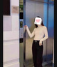 她享高領(lǐng)羊毛衫女堆堆領(lǐng)毛衣打底衫內搭30毛純色百搭針織衫女 T53Y114 曬單實(shí)拍圖