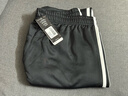 阿迪達斯 （adidas）長(cháng)褲男秋季寬松透氣直筒褲跑步運動(dòng)防風(fēng)休閑褲 黑白 XL 曬單實(shí)拍圖