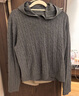 優(yōu)衣庫女裝可機洗紐花針織連帽套頭衫/25秋冬新款478871 06 鉛灰色 L /160/88 曬單實(shí)拍圖