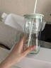 星巴克（Starbucks）杯子 經(jīng)典薄荷綠系列三角玻璃吸管杯473ml 桌面水杯中秋教師送禮 薄荷綠系列三角玻璃吸管杯 473ml 曬單實(shí)拍圖