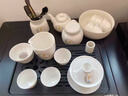豹霖德化羊脂玉茶具功夫套裝中式輕奢茶盞茶杯辦公室白瓷茶壺蓋碗套組 10頭羊脂玉-蓋碗-中式窗花 無(wú)規格 曬單實(shí)拍圖
