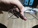 FRANZLISZT 防藍光近視眼鏡框男女復古超輕圓框眼鏡架變色防輻射平光手機電腦護目鏡可配 黑銀 免費配1.56護目防輻射非球面0-400丨留言度數 曬單實(shí)拍圖