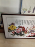 曼遇青絲新中式客廳掛畫(huà)花開(kāi)富貴沙發(fā)背景墻裝飾畫(huà)辦公室墻壁畫(huà)國畫(huà)牡丹花 FF103【花開(kāi)富貴】 183*83cm 紅胡桃木紋鋁框+閃銀布 曬單實(shí)拍圖