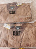 CAT卡特25秋新品男士休閑撞色拼接皮質(zhì)貼布口袋短款底特律夾克式棉服 淺褐（棕黃）色 L 曬單實(shí)拍圖