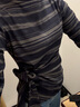 UR2025秋季新款女裝簡(jiǎn)約通勤風(fēng)百搭條紋A字半裙UWJ550059 黑色條紋 M 曬單實(shí)拍圖
