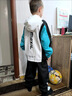 G.DUCKKIDS兒童裝男童套裝春秋款2025新款中大童運(yùn)動(dòng)服男孩春裝外套三件套潮 綠色 外套+褲子 160 cm 曬單實(shí)拍圖