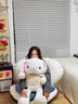 RWTW毛絨玩具大號垂耳兔玩偶公仔女孩陪睡抱枕送送女朋友生日禮物 白色(綠衣服) 105cm 曬單實(shí)拍圖