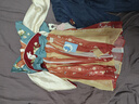 幼歌（YOUGE）嬰幼兒季新中式國風連衣裙甜美可愛玉兔牡丹刺繡漢服裙 綠柳紅花 100 cm 曬單實拍圖
