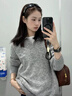 VEOX毛衣女針織衫女2025新款套裝韓系復古灰色感慵懶翻領(lǐng)套頭 【套裝】灰色毛衣+條紋襯衫 M 95-110 曬單實(shí)拍圖
