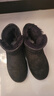 回力（Warrior）官方雪地靴女靴冬季加絨加厚棉鞋女保暖棉靴短筒面包鞋子女黑色38 曬單實(shí)拍圖